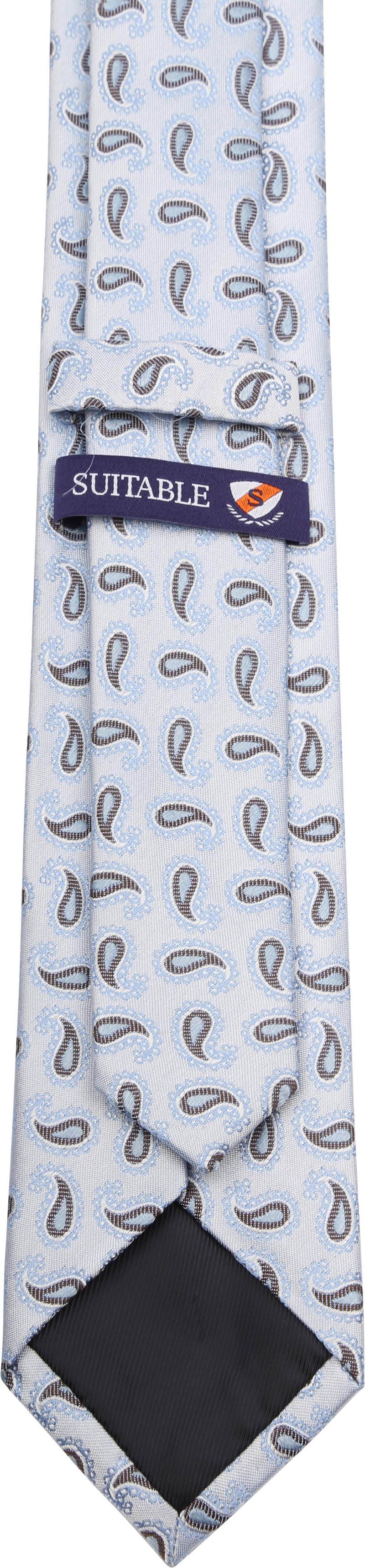 Suitable Krawatte Seide Paisley Hellblau - günstig online kaufen