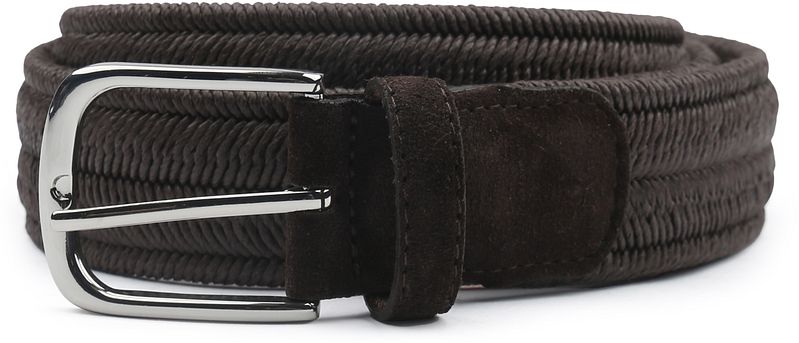 Profuomo Waxed Geflochtener Gürtel Braun - Größe 95 günstig online kaufen