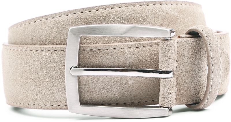 Suitable Wildleder Gürtel Weiß-Beige - Größe 95 günstig online kaufen