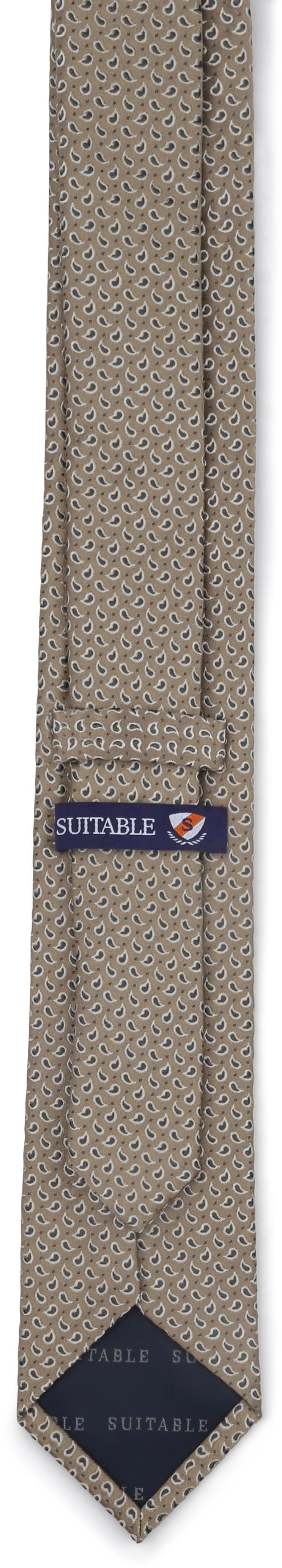 Suitable Krawatte Seide Paisley Beige - günstig online kaufen