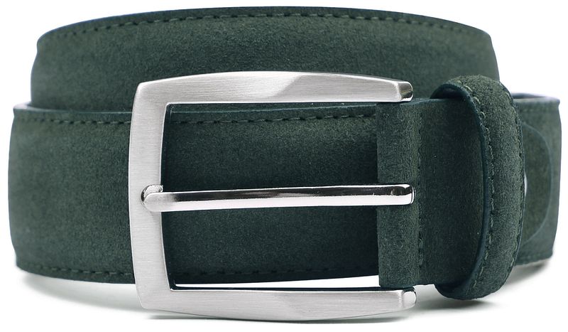 Suitable Riem Su&egrave;de Leer Donkergroen