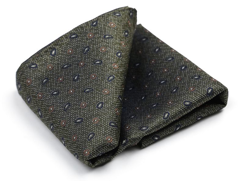 Suitable Seide Einstecktuch Small Paisley Olive - günstig online kaufen