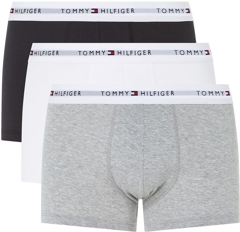 Tommy Hilfiger Boxer Trunk 3-Pack Black/White/Grey - Größe M günstig online kaufen
