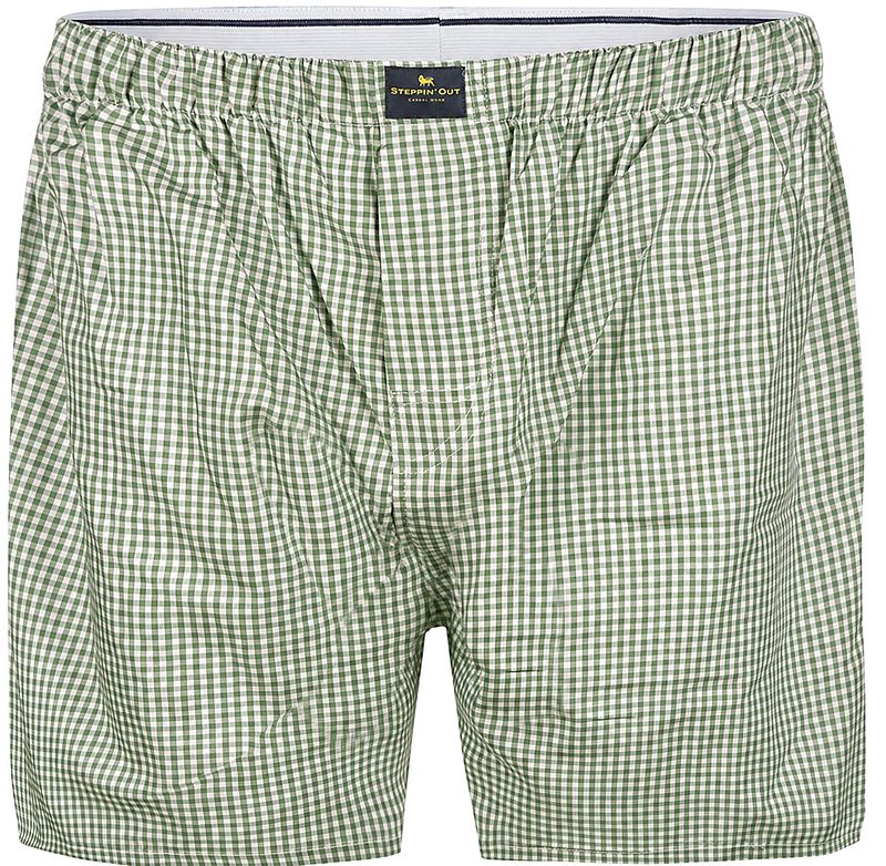 Steppin' Out Boxershort Vichy Grün - Größe L