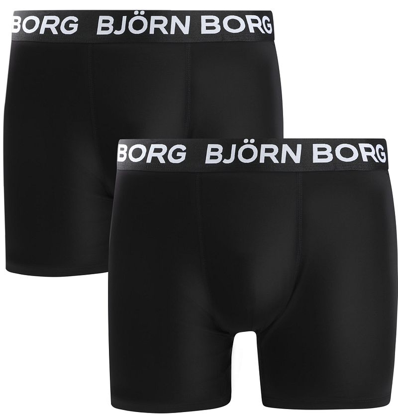 Björn Borg Sports Boxershorts 2er-Pack Schwarz - Größe M