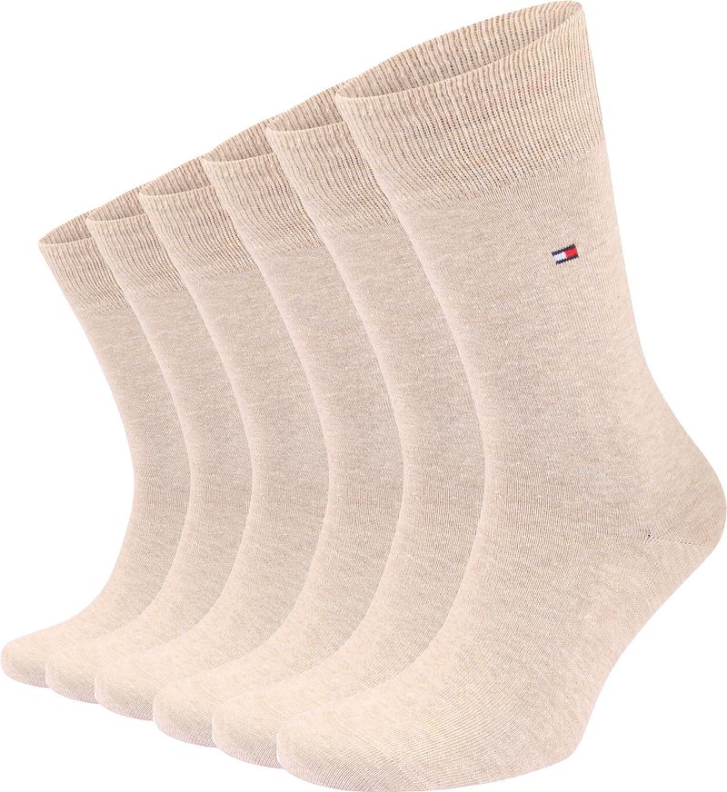 Tommy Hilfiger Classic 6-Pack Sokken Beige