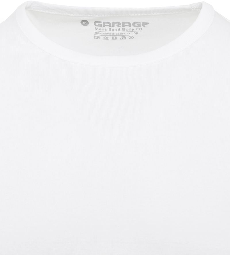 Garage Basic T-Shirt Weiss Rundhals - Größe 3XL günstig online kaufen