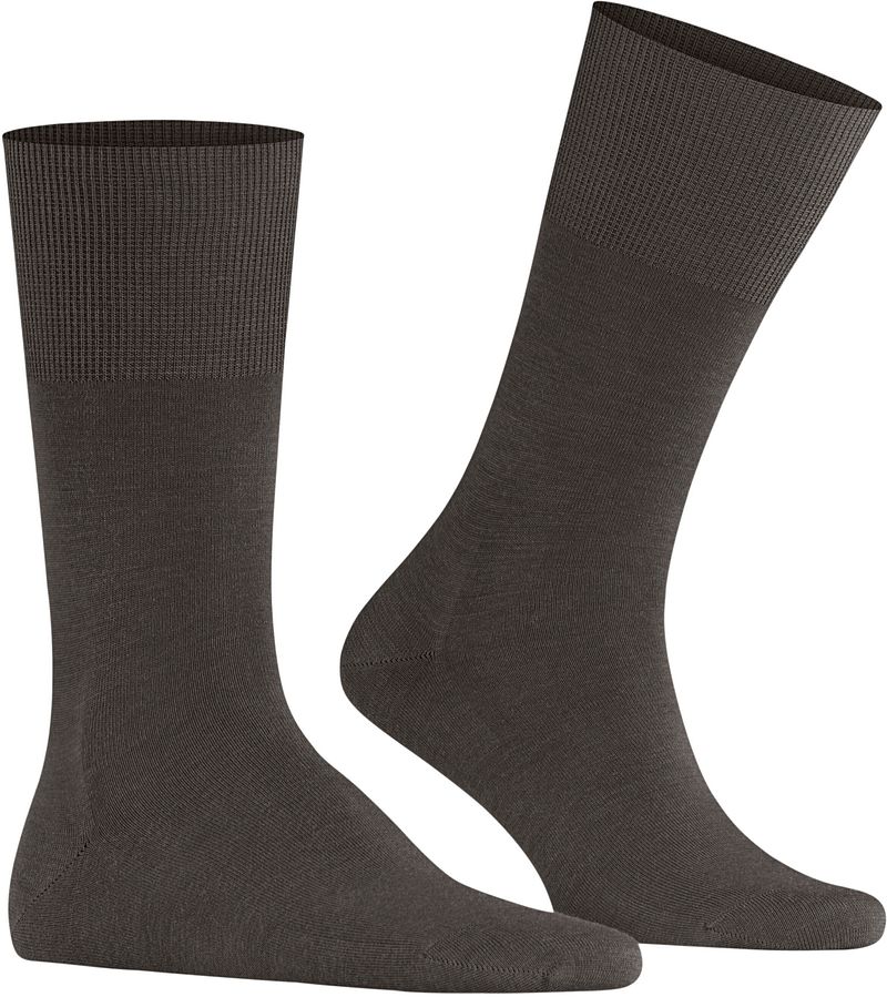 Falke Airport Socke Dunkelbraun Melange - Größe 43-44 günstig online kaufen
