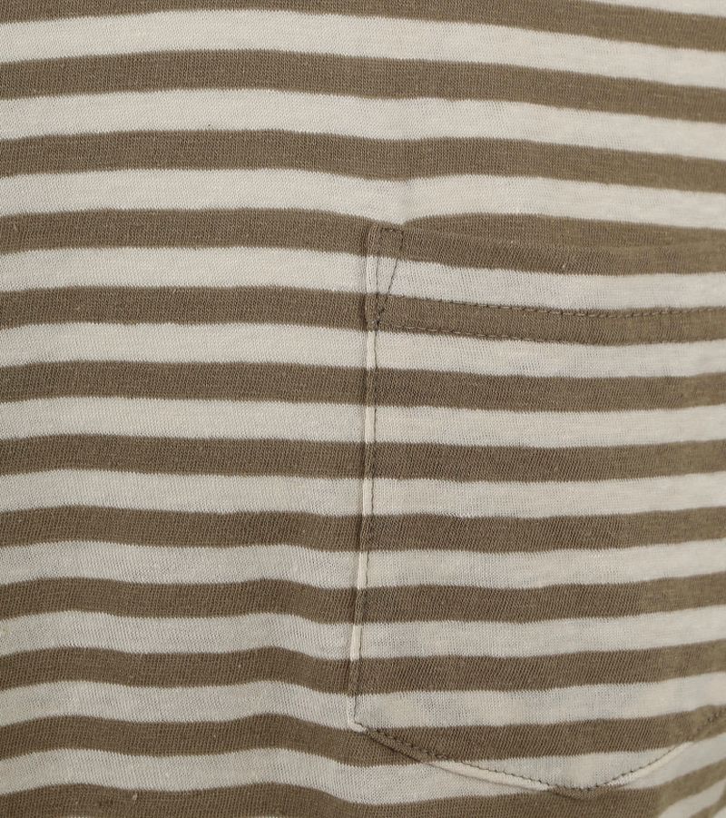 Armor-Lux T-Shirt Leinen Streifen Grün - Größe XL günstig online kaufen