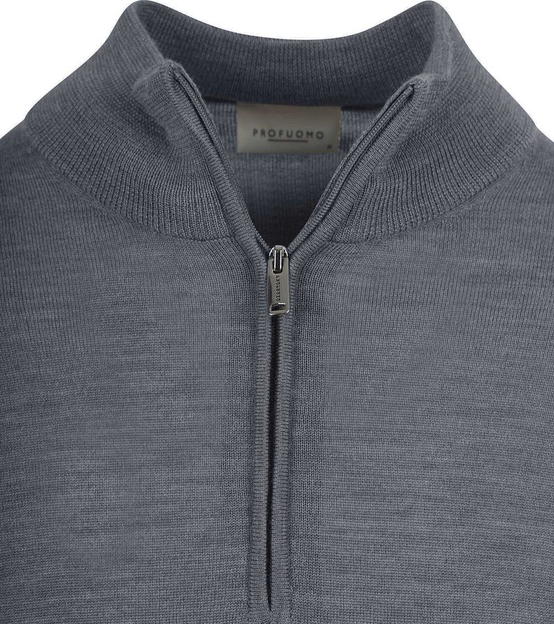 Profuomo Half Zip Pullover Merinowolle Anthrazit - Größe M günstig online kaufen