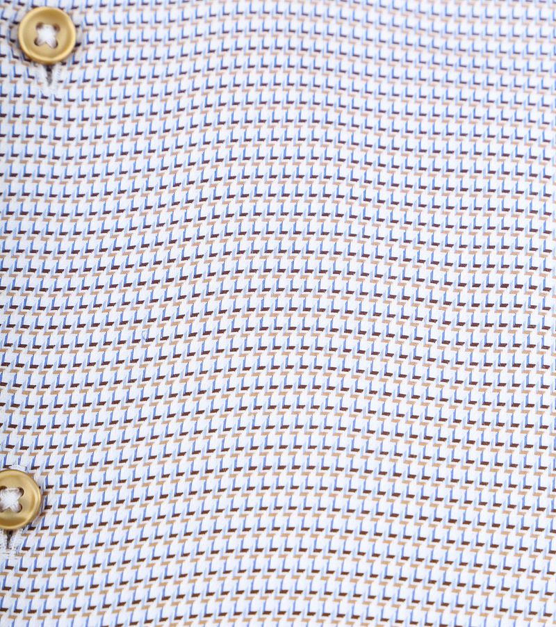 Suitable Hemd Twill Druck Beige - Größe 38 günstig online kaufen