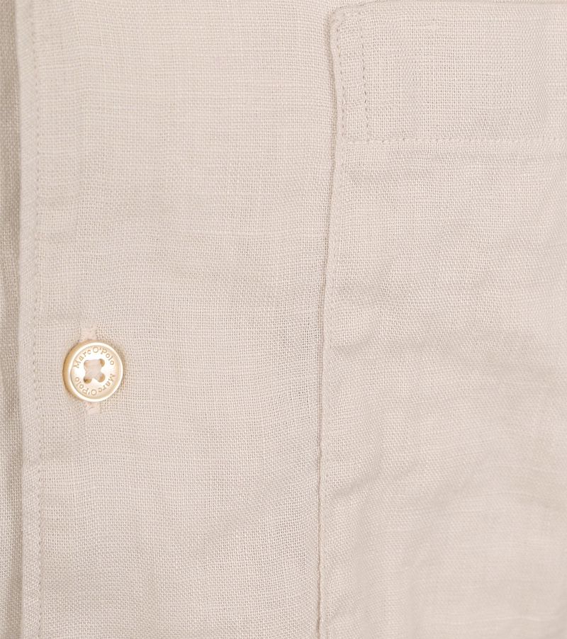 Marc O'Polo Hemd Short Sleeves Leinen Ecru - Größe XL günstig online kaufen