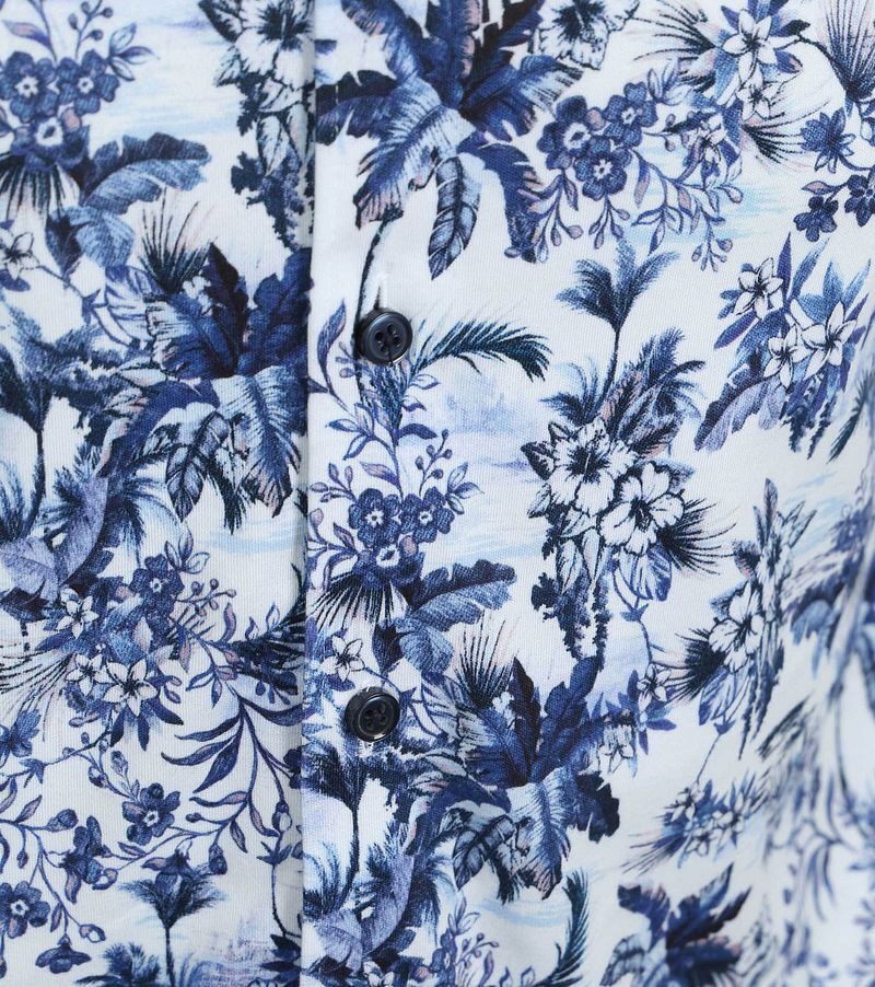 DESOTO Hemd Druck Blumen Blau - Größe XXL günstig online kaufen