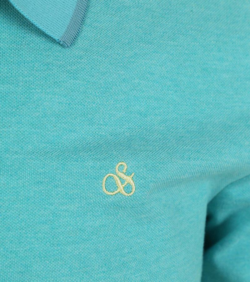 Scotch And Soda Melange Poloshirt Turqoise - Größe XL günstig online kaufen