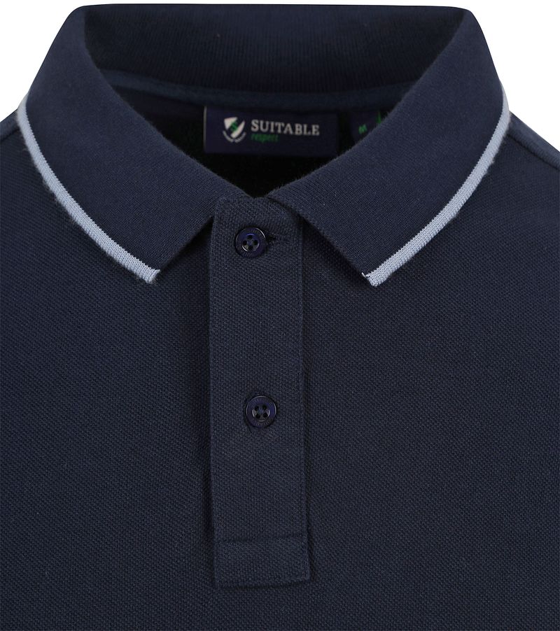Suitable Respect Poloshirt Tip Ferry Navy  - Größe L günstig online kaufen