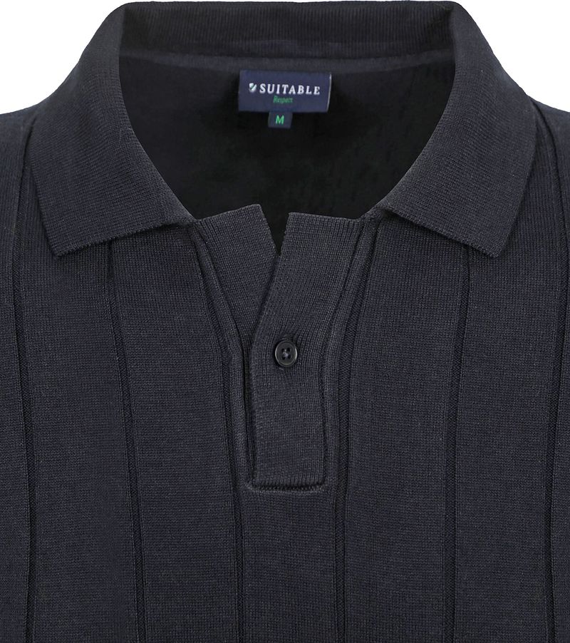 Suitable Respect Poloshirt Drop Needle Navy - Größe M günstig online kaufen