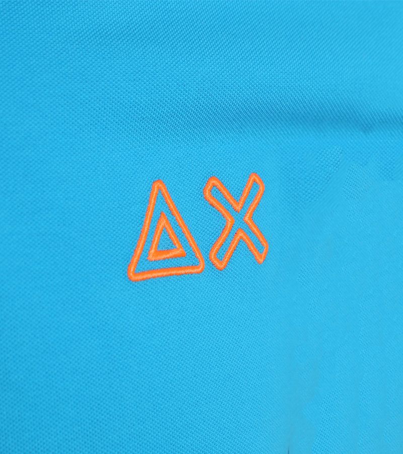 Sun68 Poloshirt Logo Fluo Blau - Größe M günstig online kaufen