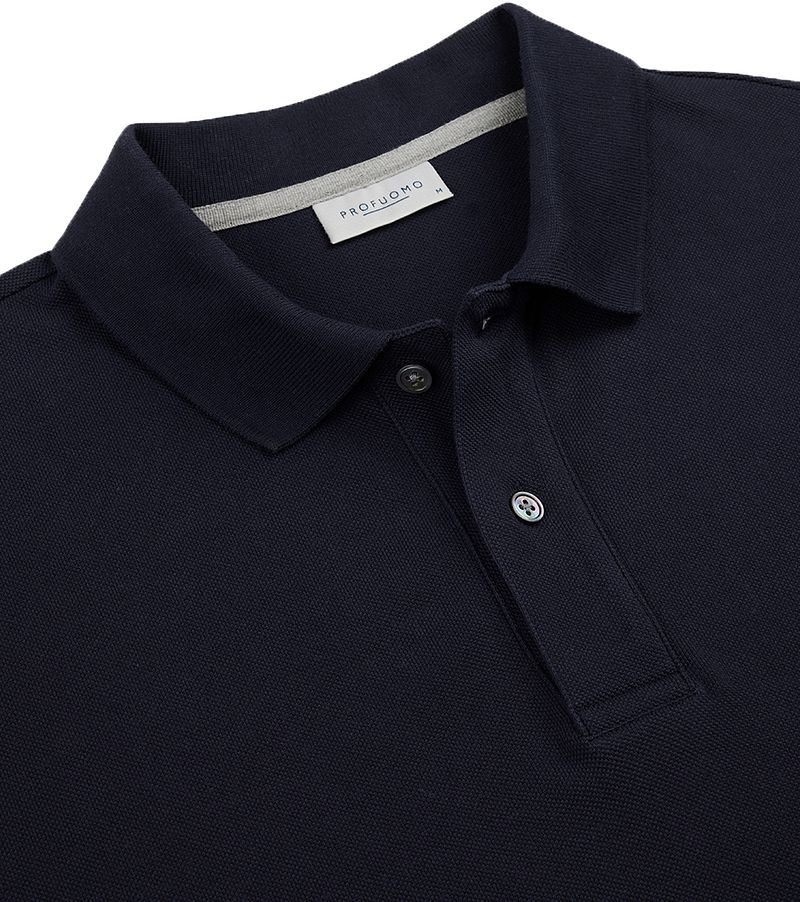 Profuomo Piqué Poloshirt Navy - Größe S günstig online kaufen