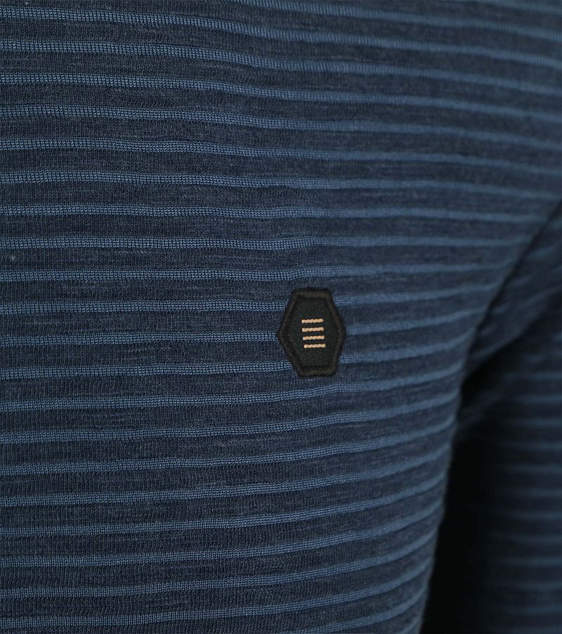 No Excess Velvet Stripes T-Shirt Navy - Größe XL günstig online kaufen