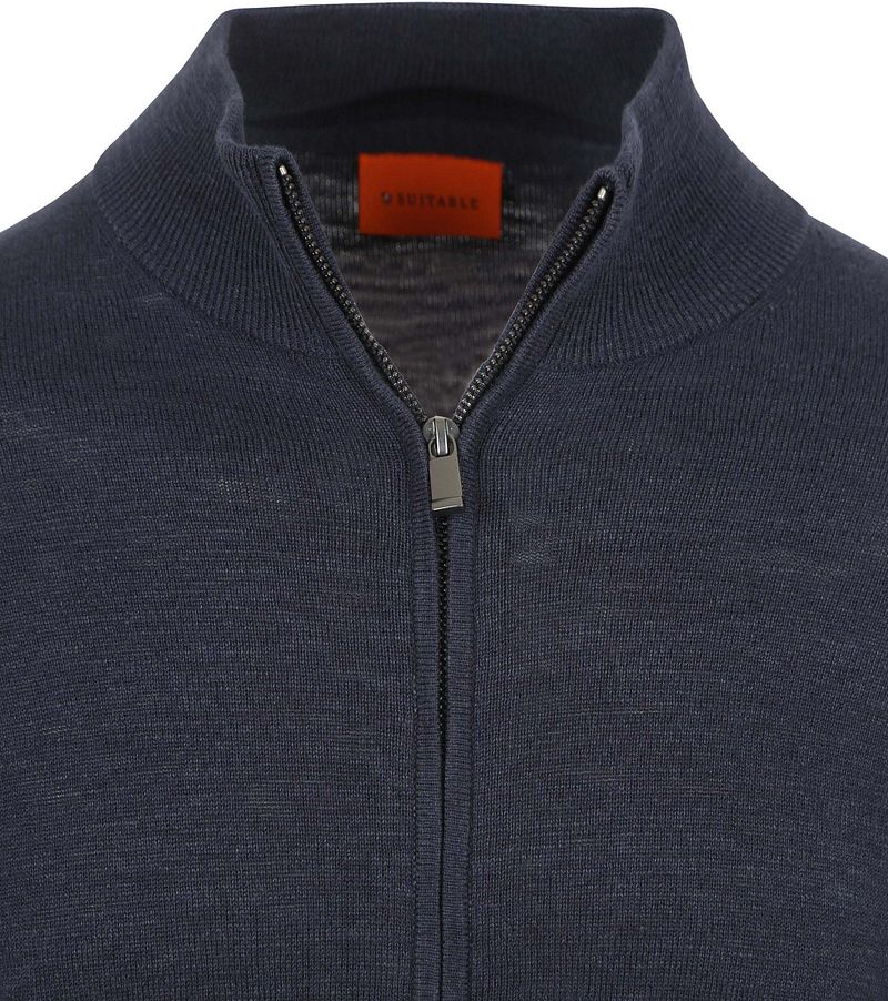 Suitable Strickjacke Slub Yarn Navy - Größe XXL günstig online kaufen