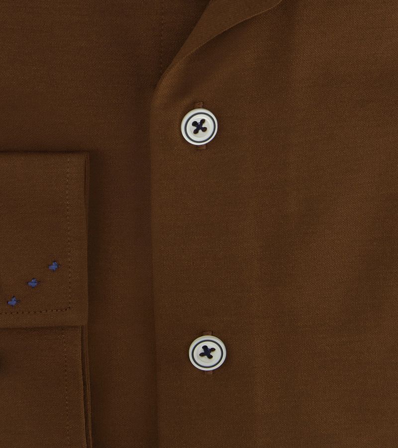 R2 Modern-Fit Hemd Braun - Größe 38 günstig online kaufen