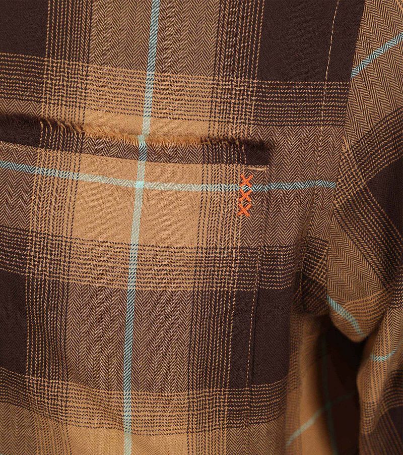 Scotch and Soda Hemd Karomuster Braun - Größe M günstig online kaufen