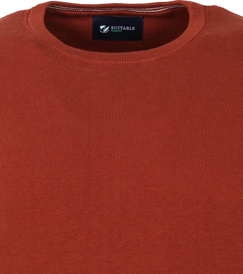 Suitable Respect Oini Pullover O-Ausschnitt Rost - Größe 3XL günstig online kaufen