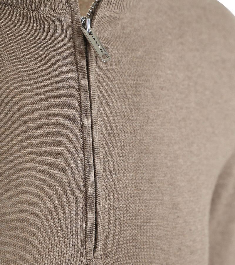 Profuomo Half Zip Pullover Luxury Basic Taupe - Größe L günstig online kaufen
