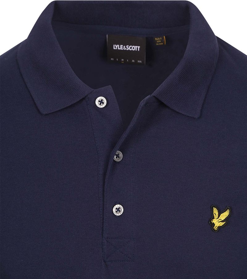 Lyle and Scott Longsleeve Polo Navy - Größe XXL günstig online kaufen