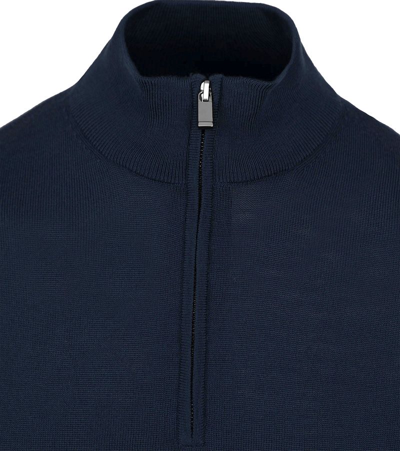 Suitable Merino Half Zip Pullover Navy - Größe M günstig online kaufen