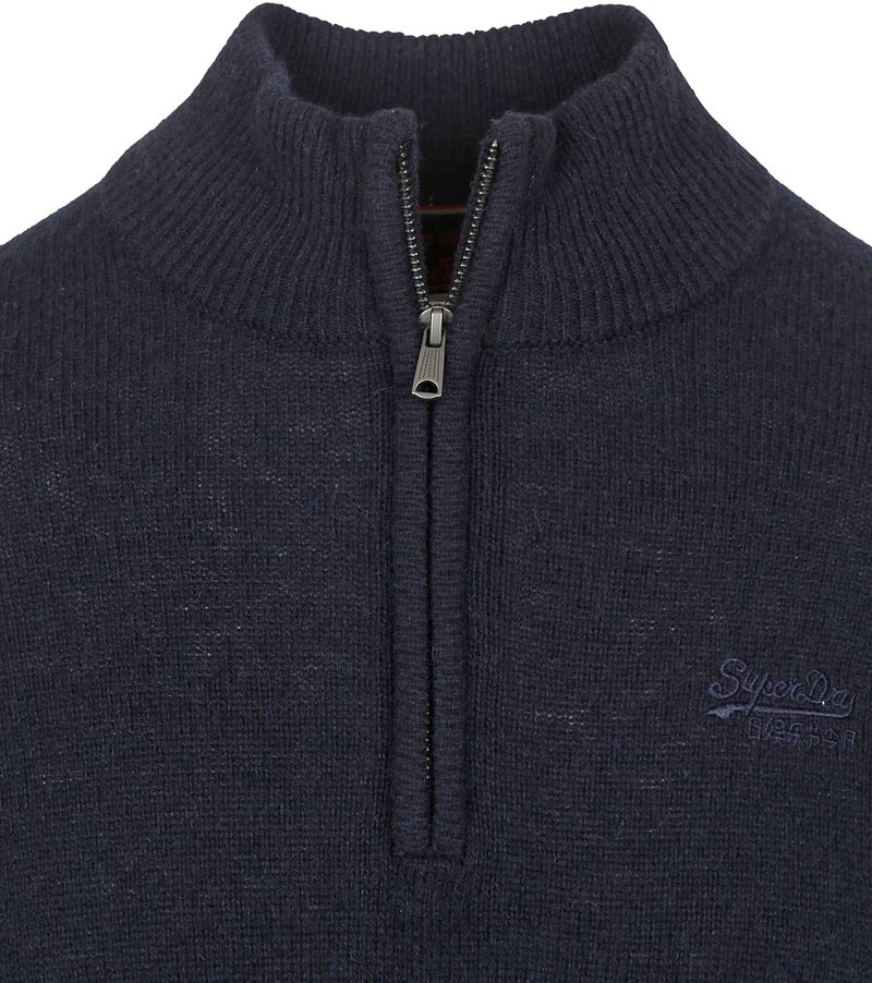 Superdry Henley Essential Half Zip Navy - Größe XXL günstig online kaufen