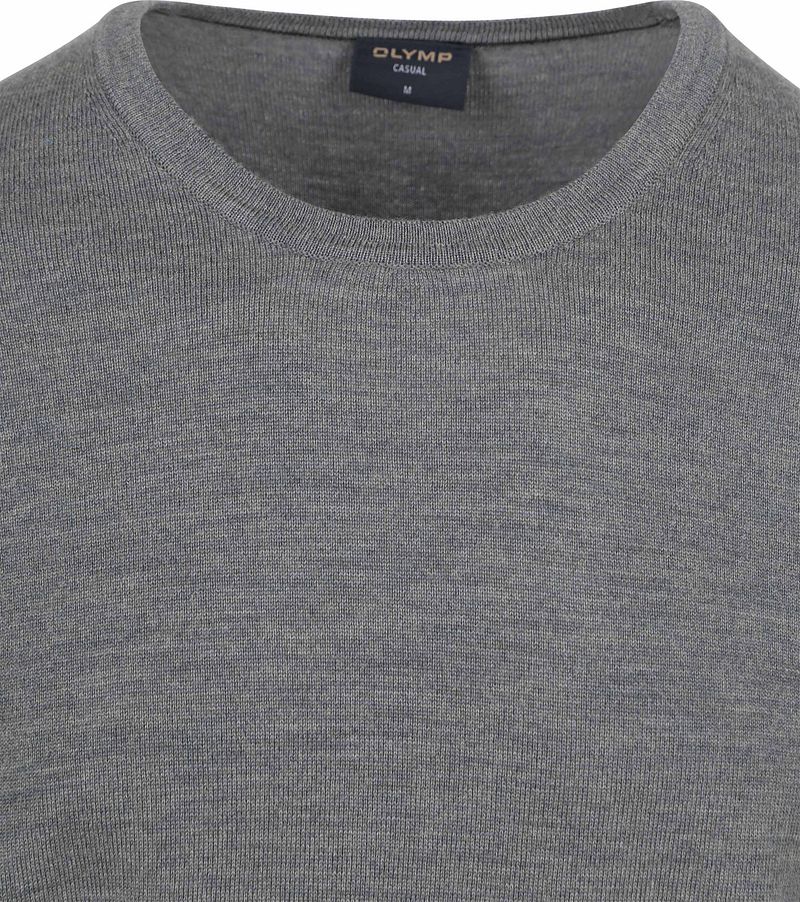 Olymp Pullover O-Hals Wolle Grau - Größe XXL günstig online kaufen