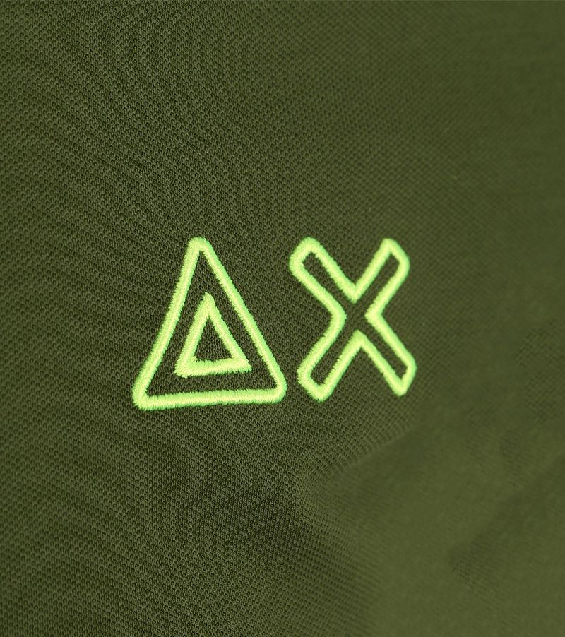 Sun68 Poloshirt Logo Fluo Army Grün - Größe M günstig online kaufen