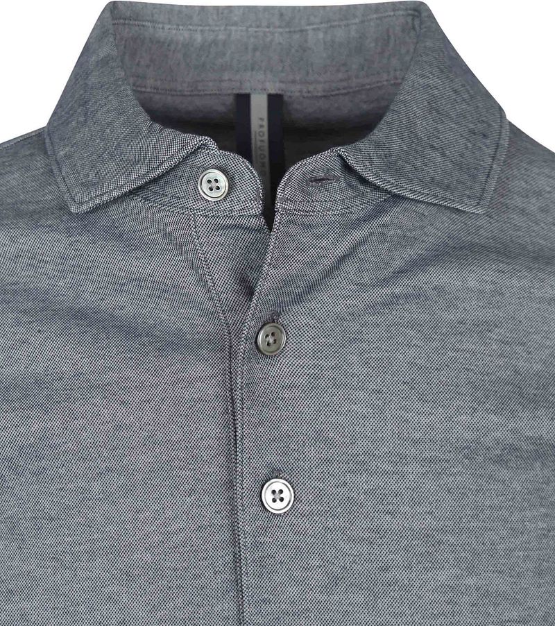 Profuomo Poloshirt Luxury Knitted Melange Blau - Größe XL günstig online kaufen