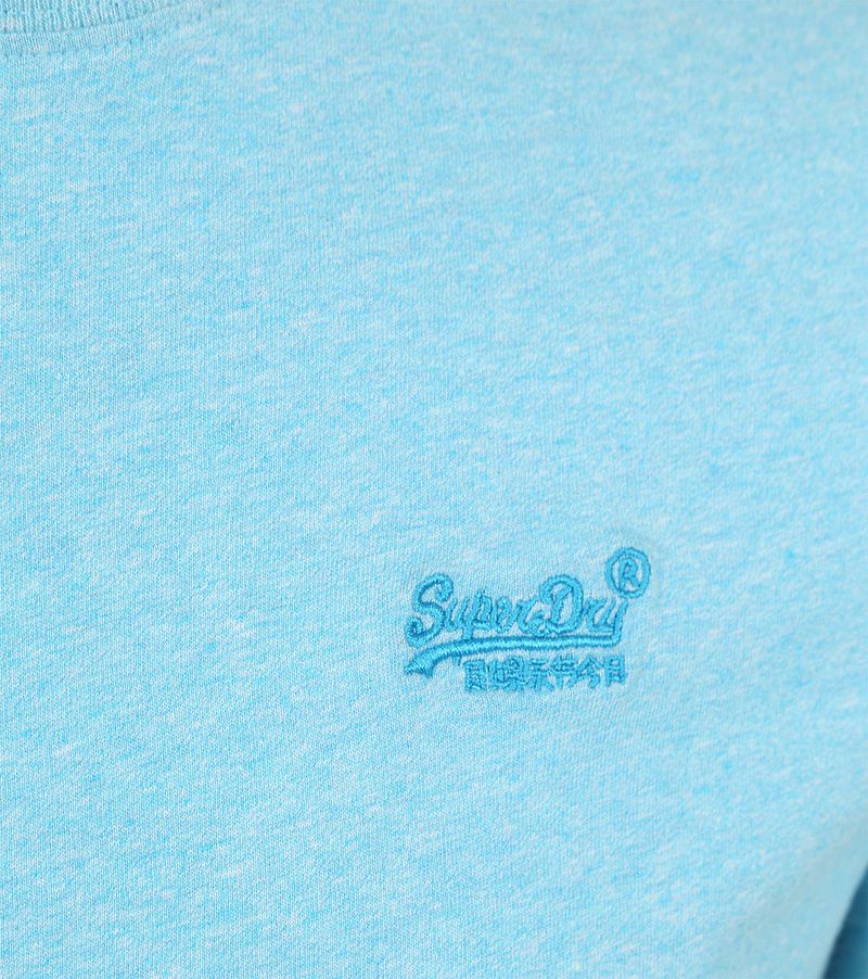 Superdry Classic T Shirt Melange Hellblau - Größe XXL günstig online kaufen