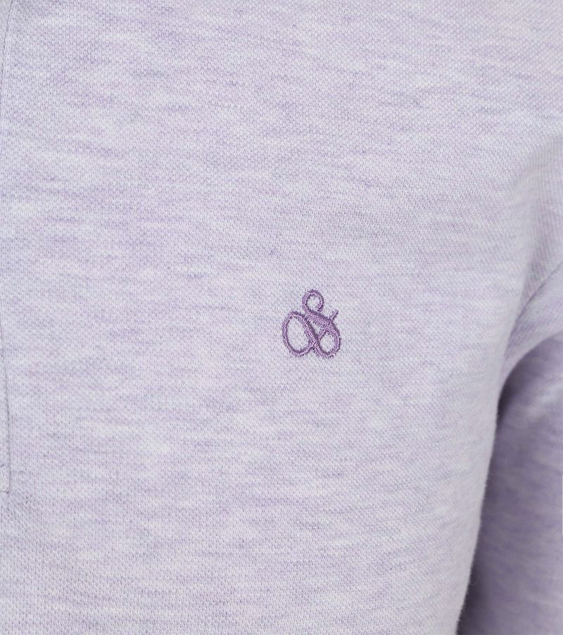 Scotch And Soda Melange Poloshirt Purple - Größe M günstig online kaufen
