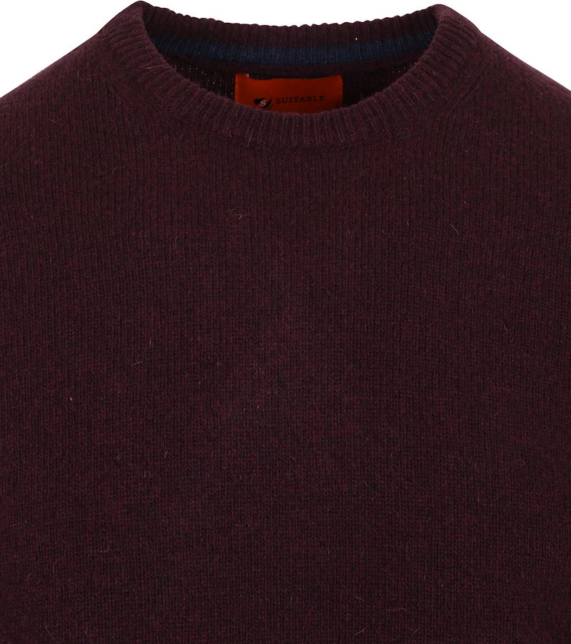 Suitable Pullover Wolle O-Neck Bordeaux - Größe XXL günstig online kaufen