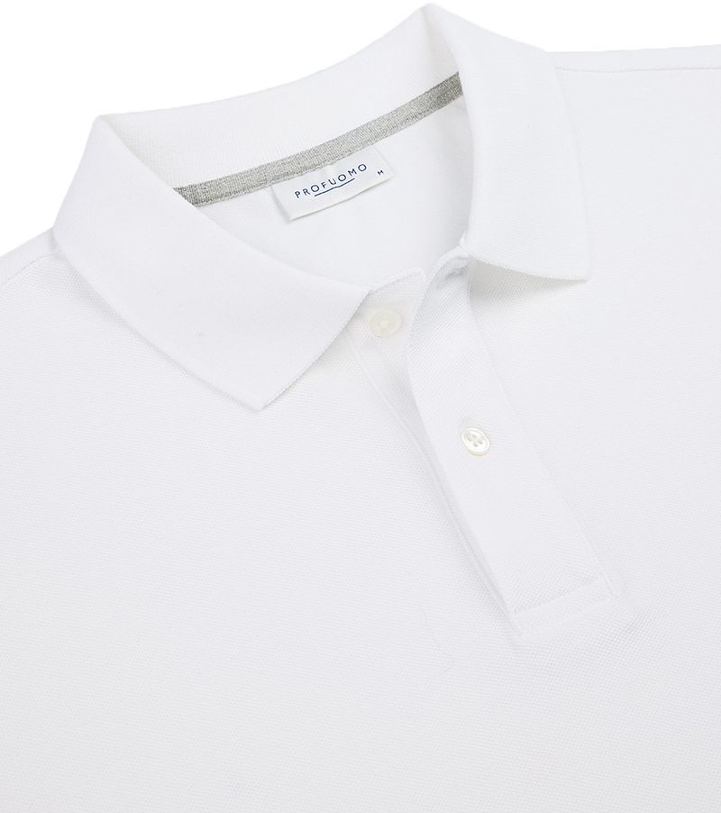 Profuomo Piqué Poloshirt Weiß - Größe L günstig online kaufen