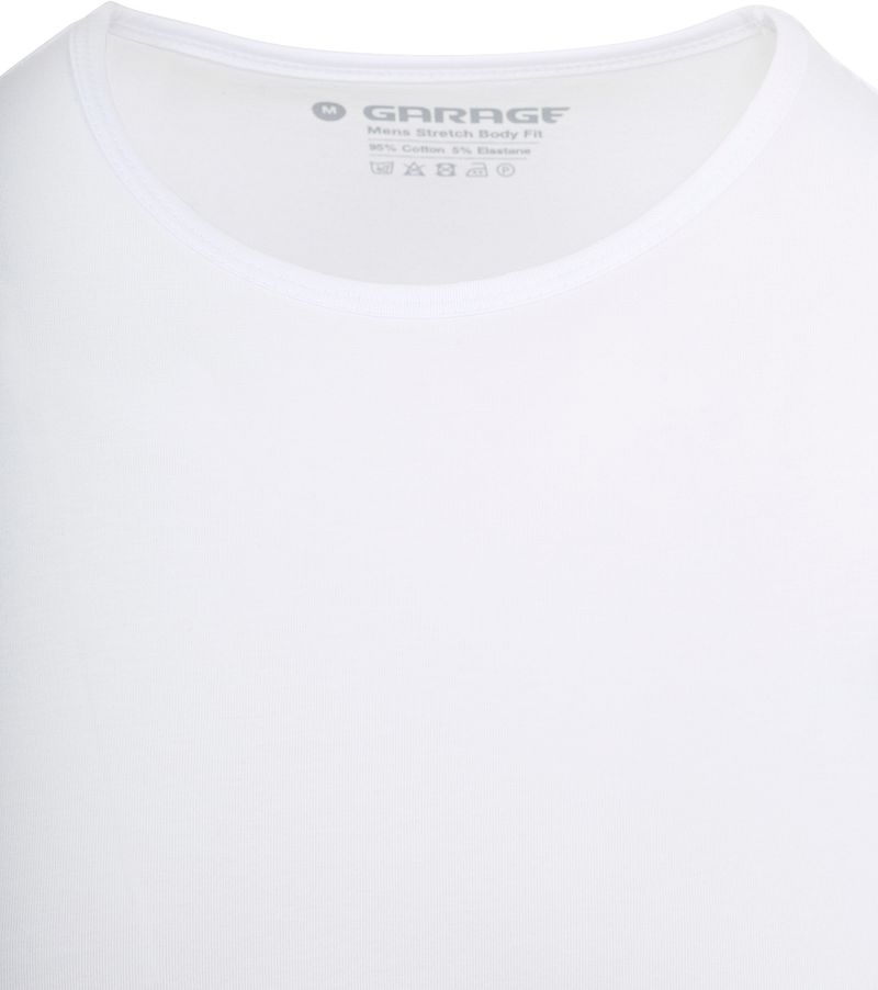 Garage Stretch Basic T-Shirt Weiss Rundhals - Größe XXL günstig online kaufen