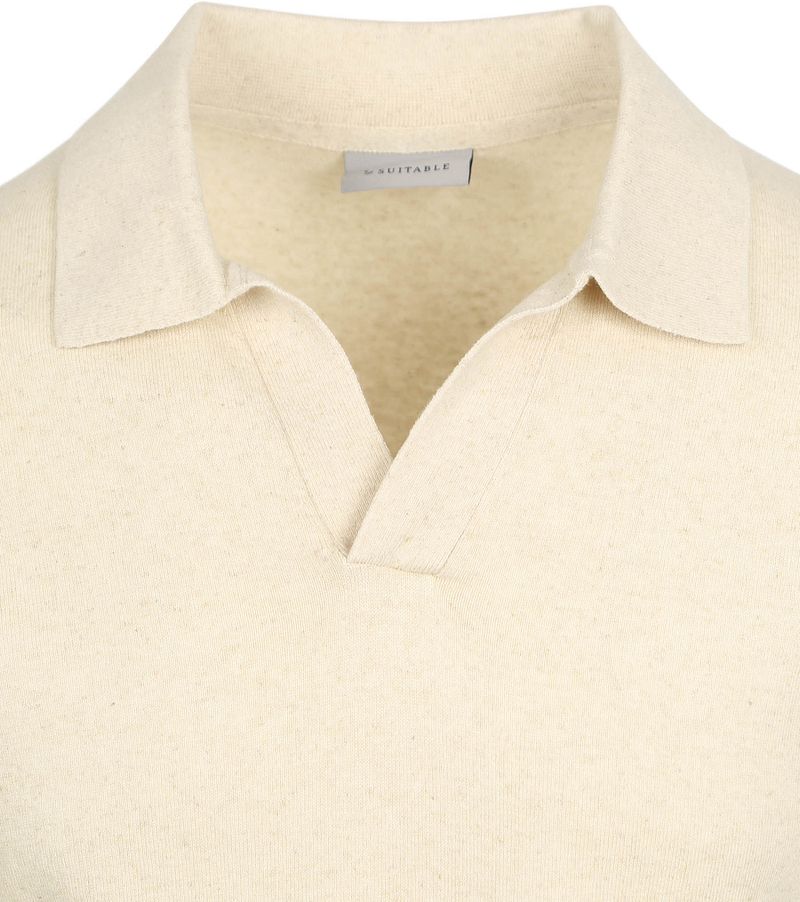 Suitable Poloshirt Riva Leinen Ecru - Größe XXL günstig online kaufen
