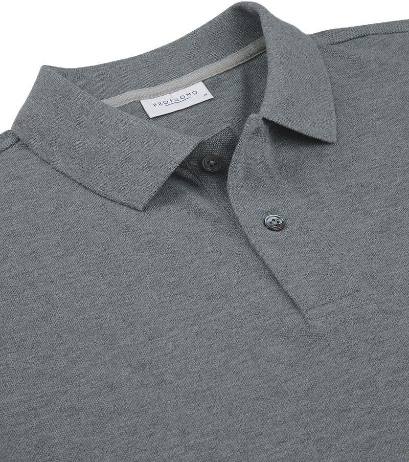 Profuomo Piqué Poloshirt Anthrazit - Größe M günstig online kaufen