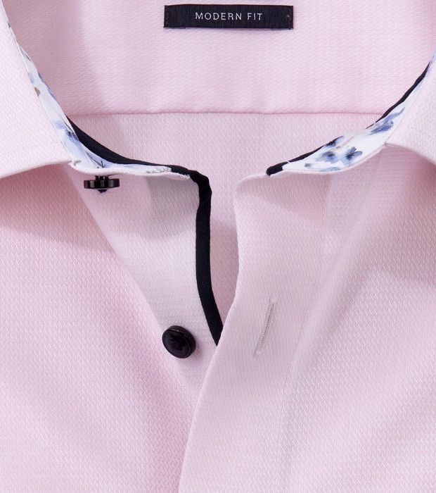 OLYMP Luxor Hemd SL7 Structure Rosa - Größe 39 günstig online kaufen