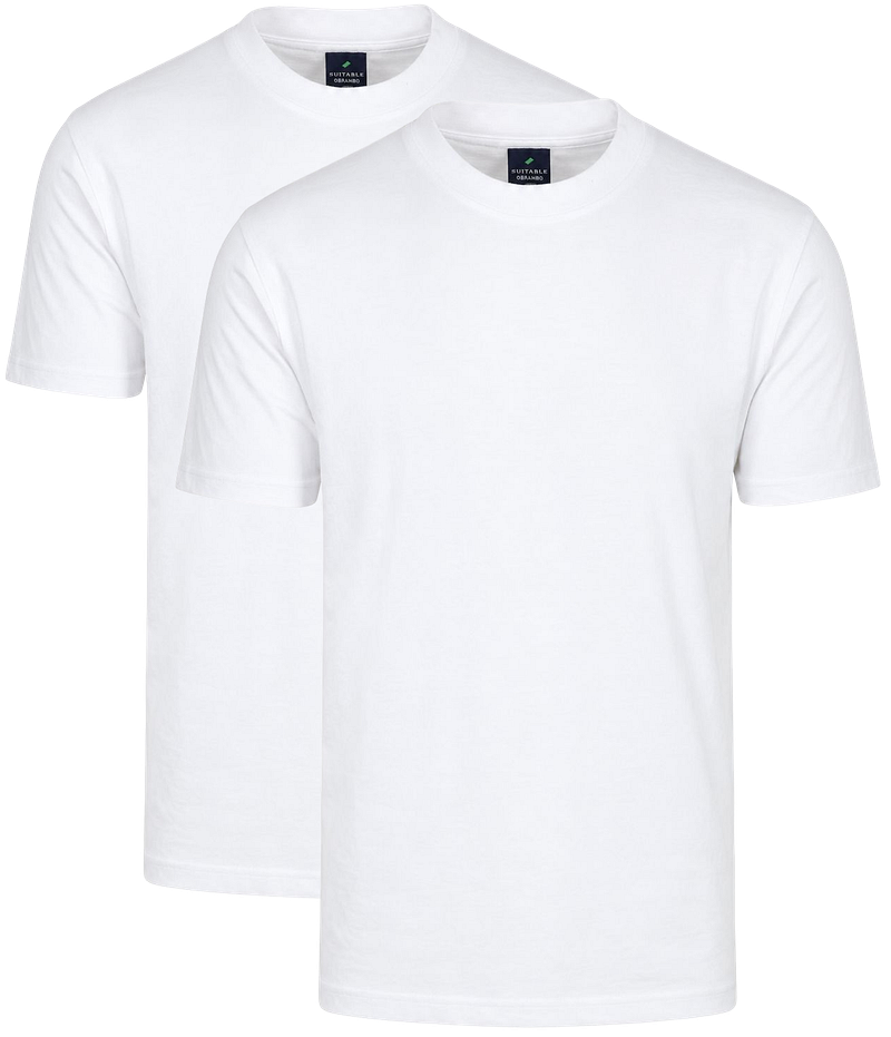 Suitable Obrambo T-Shirt Weiß 2-Pack - Größe M