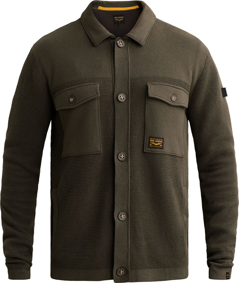 PME Legend Mixed Textures Cardigan Beluga - Größe L