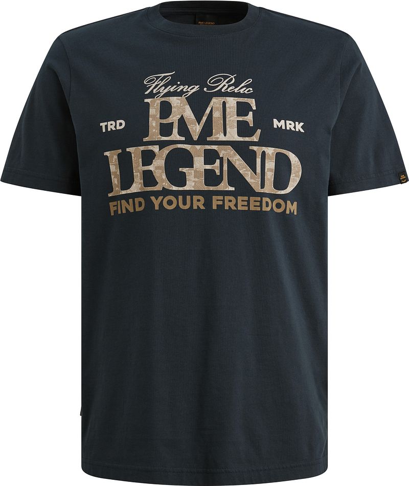 PME Legend Jersey Artwork T-Shirt Carbon Navy