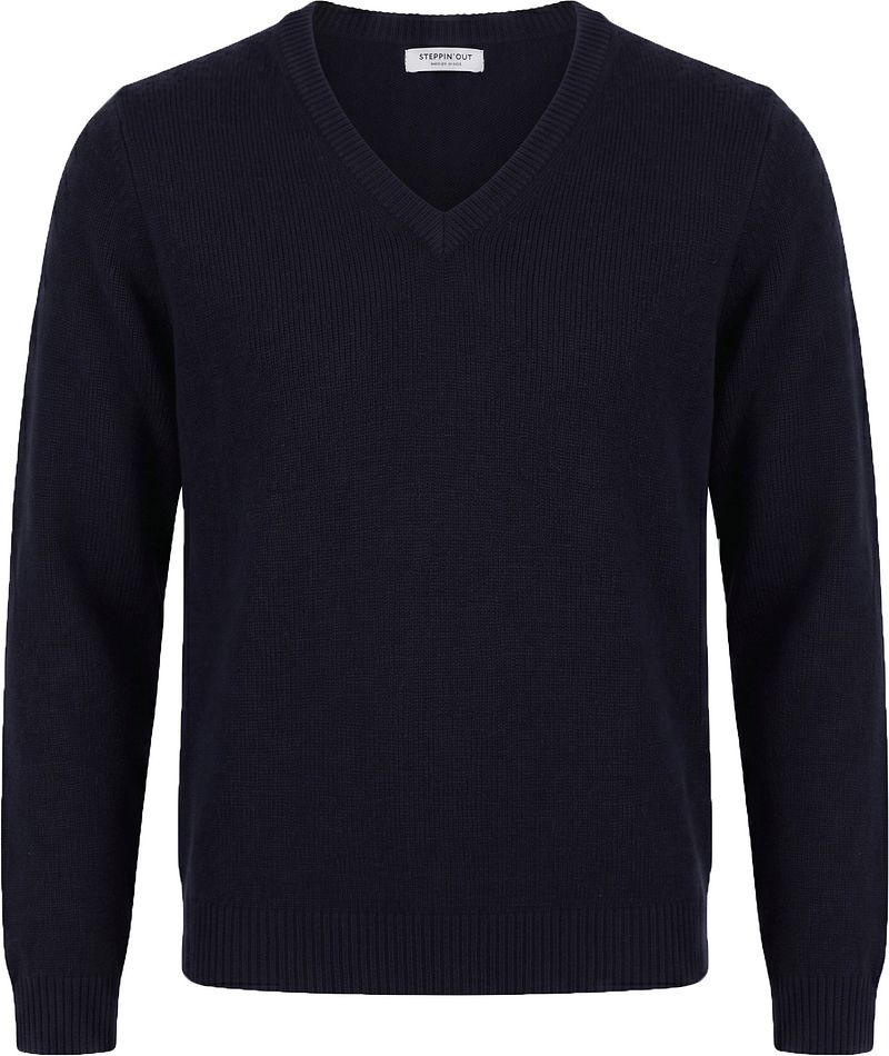 Steppin' Out Damen Pullover Lammwolle Marine - Größe XS