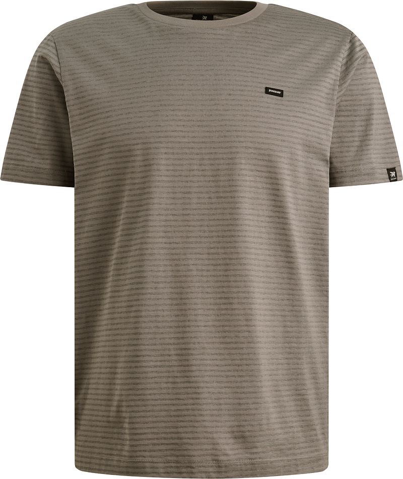 Vanguard T-Shirt Stripes Taupe - Größe L