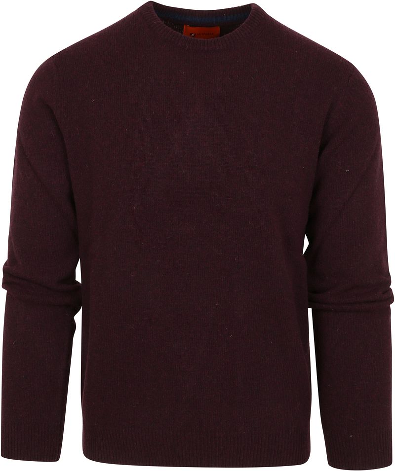 Suitable Pullover Wolle O-Neck Bordeaux - Größe XXL günstig online kaufen