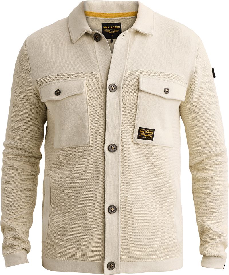 Pme Legend Herren Bone Weiß Strickjacke Mustermix Aufgesetzte Brusttaschen von Baur - Bild 4