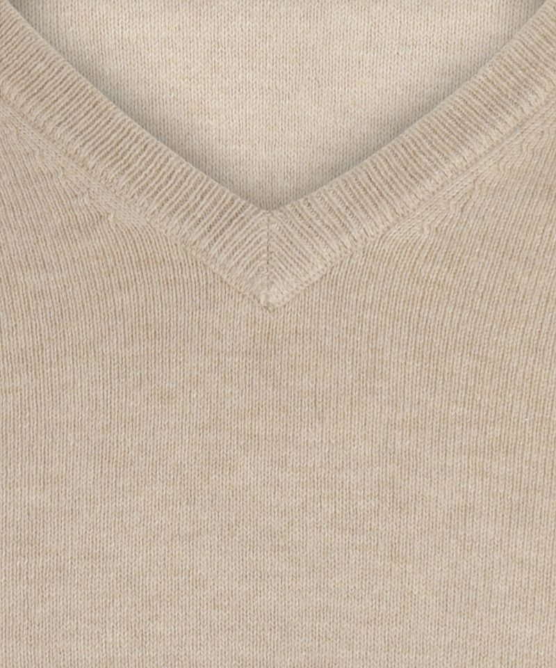 Steppin' Out Pullover Cashmere V-Ausschnitt Ecru - Größe 3XL günstig online kaufen